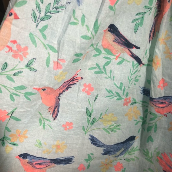 Teal multi colored bird dress. Size L (10/12). $10 - Picture 3 of 4
